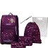  Ergoplus Set di borse per la scuola 8 pezzi Variante dark red