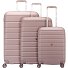  Relife 4 ruote Set di valigie 3 pezzi espandibile Variante pink pastel