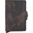  Twinwallet Porta carte di credito vintage RFID in pelle 6,5 cm Variante chocolate