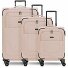  Essentials 12 THREE SET Set di valigie a 4 ruote, 3 pezzi, con ripiegamento elastico Variante beige
