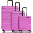  Munich 4.0 Set di valigie a 4 ruote, 3 pezzi con piega elastica Variante pink dull