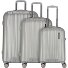  Moonrock 4 ruote Set di valigie 3 pezzi con piega di espansione Variante silver brushed