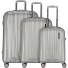  Moonrock 4 ruote Set di valigie 3 pezzi con piega di espansione Variante silver brushed