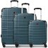 Amplar Evo 4 ruote Set di valigie 3 pezzi con piega di espansione Variante petrol