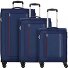  Blazing Ride 4 ruote Set di valigie 3 pezzi con piega di espansione Variante navy-orange