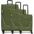 taska set di valigie a 4 ruote 3 pezzi con piega elastica Variante olive taska set di valigie a 4 ruote 3 pezzi con piega elastica Variante olive