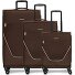 taska set di valigie a 4 ruote 3 pezzi con piega elastica Variante coffee taska set di valigie a 4 ruote 3 pezzi con piega elastica Variante coffee