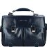  Cartella quadrata blu in pelle 43 cm Scomparto per laptop Variante nachtblau