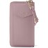 Bologna Portafoglio in pelle con zip Custodia per cellulare in pelle 19 cm Variante rose