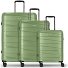  Essentials 10 3-SET 4 ruote Set di valigie 3 pezzi Variante green-metallic