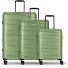  Essentials 10 3-SET 4 ruote Set di valigie 3 pezzi Variante green-metallic