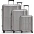 Collection 01 Set di valigie a 4 ruote, 3 pezzi, con piega elastica Variante grey-coffee metallic Collection 01 Set di valigie a 4 ruote, 3 pezzi, con piega elastica Variante grey-coffee metallic