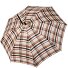  Ombrello a bastone in acciaio bordeaux 80 cm Variante karo beige
