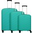  Burano 4 ruote Set di valigie 3 pezzi con piega di espansione Variante aqua