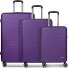  Dallas 3.0 Set di valigie a 4 ruote 3 pezzi con pieghe elastiche Variante purple