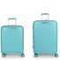 Queens 4 ruote Set di valigie 2 pezzi con piega di espansione Variante verde menta Queens 4 ruote Set di valigie 2 pezzi con piega di espansione Variante verde menta