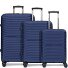  Shine 4 ruote Set di valigie 3 pezzi con piega di espansione Variante navy blue