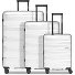 Set di valigie da viaggio a 4 ruote, 3 pezzi, con ripiegamento elastico Variante ice white metallic Set di valigie da viaggio a 4 ruote, 3 pezzi, con ripiegamento elastico Variante ice white metallic