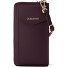  Bologna Portafoglio in pelle con zip Custodia per cellulare in pelle 19 cm Variante burgundy