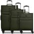  Valencia Soft 4 ruote Set di valigie 3 pezzi con piega di espansione Variante olive