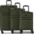  Valencia Soft 4 ruote Set di valigie 3 pezzi con piega di espansione Variante olive