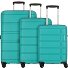  Summer Splash 4 ruote Set di valigie 3 pezzi Variante jade green