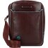  Borsa a tracolla quadrata blu in pelle 22 cm Variante dark brown