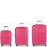  Infinity 4 ruote Set di valigie 3 pezzi con piega di espansione Variante fucsia