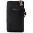  Portafoglio con chiusura a zip in pelle di Bologna, custodia per cellulare, 19 cm Variante black-2