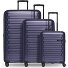  Collection 04 THE THREE SET + 4 ruote Set di valigie 3 pezzi espandibile Variante purple-metallic