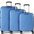  5808 4 ruote Set di valigie 3 pezzi con piega di espansione Variante hellblau
