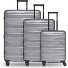  Set di valigie da viaggio a 4 ruote, 3 pezzi, con ripiegamento elastico Variante arctic silver metallic