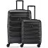  Set di valigie Meteor a 4 ruote S+L espandibile Variante deep black