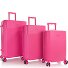  HiLite 4 ruote Set di valigie 3 pezzi con piega di espansione Variante flamingo pink