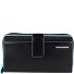  Portafoglio quadrato blu RFID in pelle 17,5 cm Variante schwarz