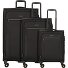  Travel Line 9704 4 ruote Set di valigie 3 pezzi con piega di espansione Variante black