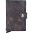  Miniwallet Vintage Custodia per carte di credito Portafoglio RFID in pelle 6,5 cm Variante chocolate