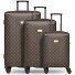  Palermo 4 ruote Set di valigie 3 pezzi Variante Dark Brown