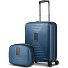  Set di valigie Essentials 14 2 pezzi trolley da cabina con piega elastica e beauty case Variante dark blue metallic