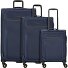 Travel Line 9704 4 ruote Set di valigie 3 pezzi con piega di espansione Variante dark blue