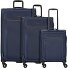Travel Line 9704 4 ruote Set di valigie 3 pezzi con piega di espansione Variante dark blue  Travel Line 9704 4 ruote Set di valigie 3 pezzi con piega di espansione Variante dark blue