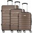  Bergamo 4 ruote Set di valigie 3 pezzi Variante bronze
