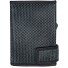  Porta carte di credito RFID in pelle 7 cm Variante schwarz-türkis