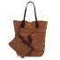  Raffia Borsa shopper 46 cm Variante toasted almond-chocolate