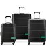  x Set di valigie a 4 ruote United Colors of Benetton Now Hardside 3 pezzi con piega elastica Variante black