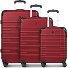  Amplar Evo 4 ruote Set di valigie 3 pezzi espandibile Variante ruby