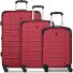  Amplar Evo 4 ruote Set di valigie 3 pezzi con piega di espansione Variante ruby