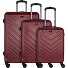  Set di valigie a 4 ruote Milano 3 pz. Variante rot
