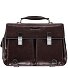  Cartella quadrata blu in pelle 43 cm Scomparto per laptop Variante mahagonibraun