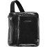  Borsa a tracolla quadrata blu in pelle 21 cm Variante schwarz